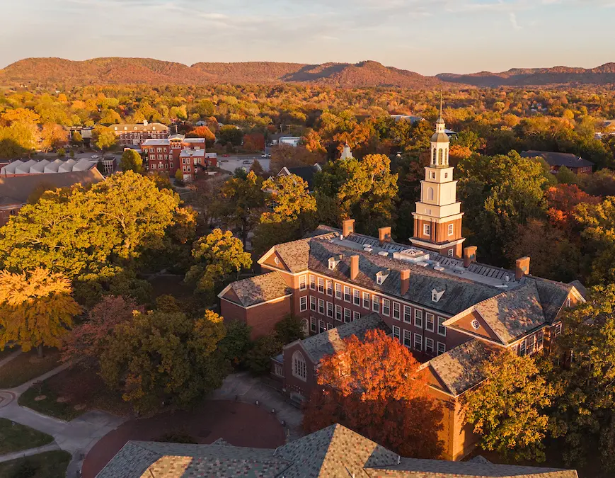 Berea College's campus in the fall.