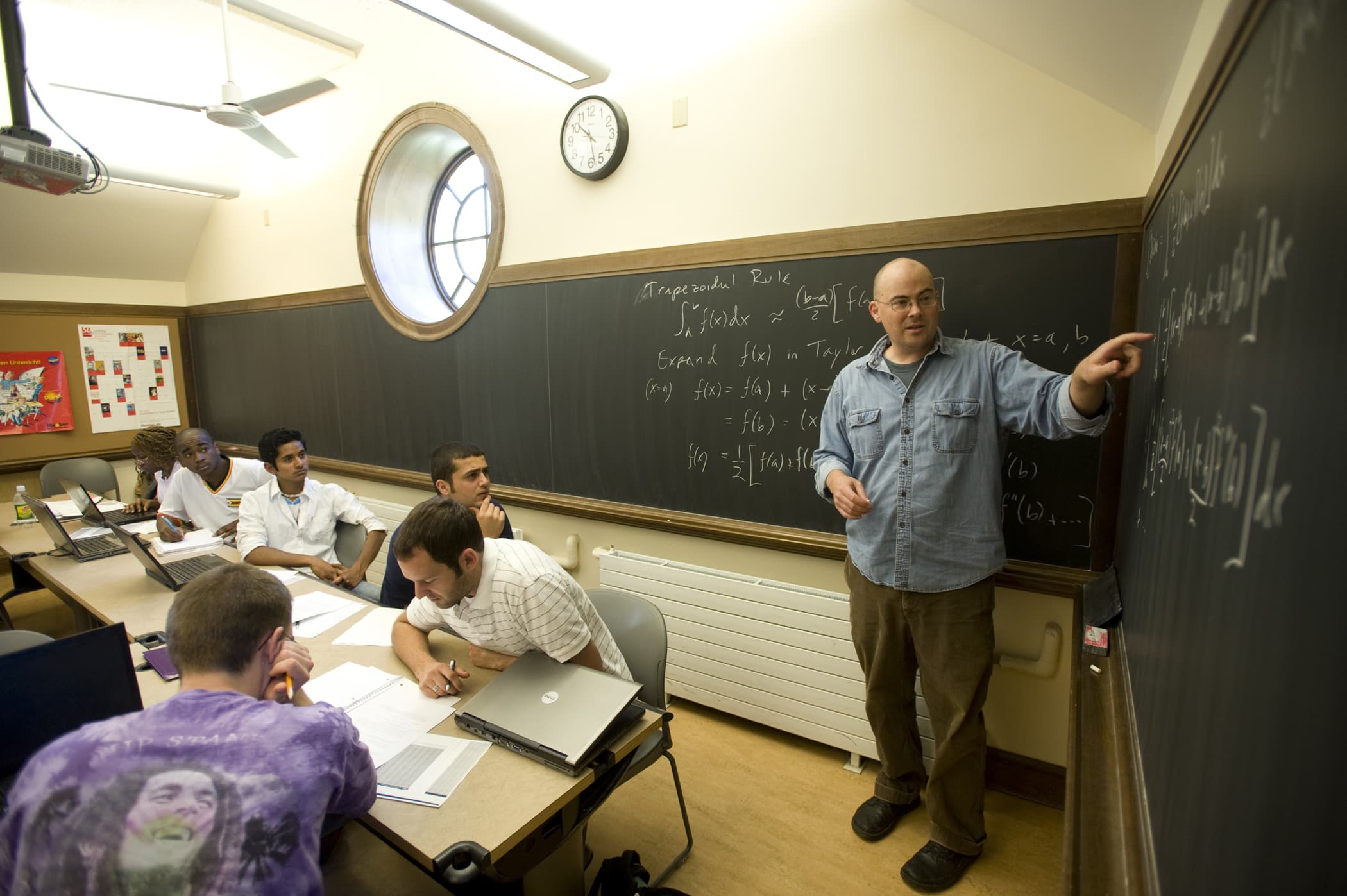 Professor in math class at Berea College