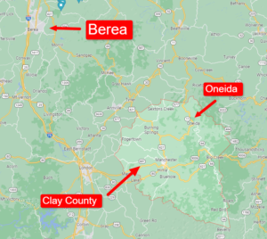 map showing Oneida