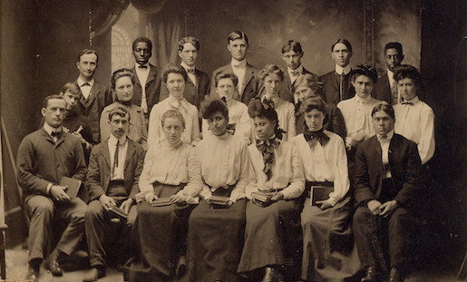 Historical photo of students