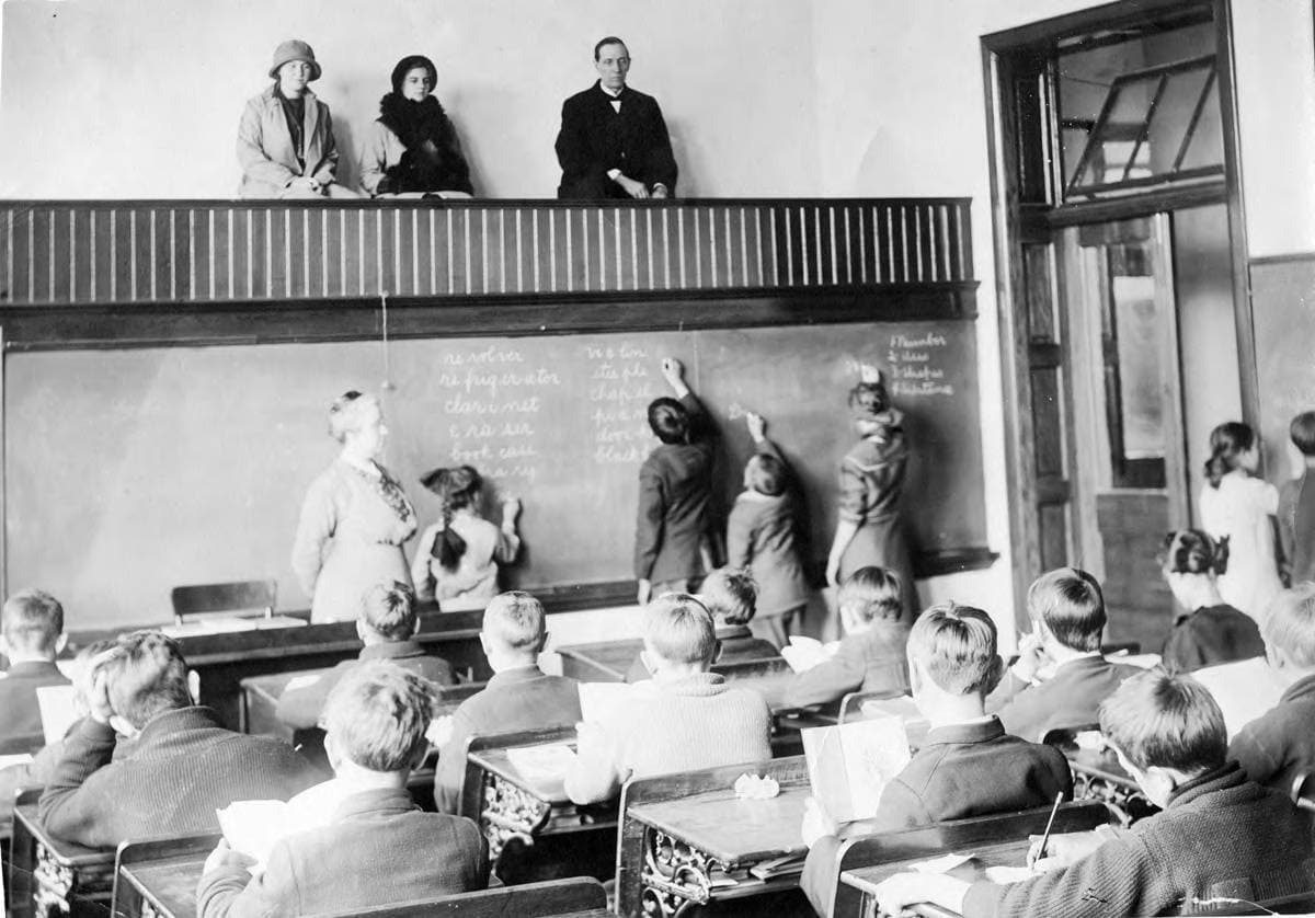 Historic classroom in Knapp Hall