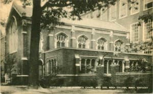 Black and White image of the Danforth Chapel Exterior