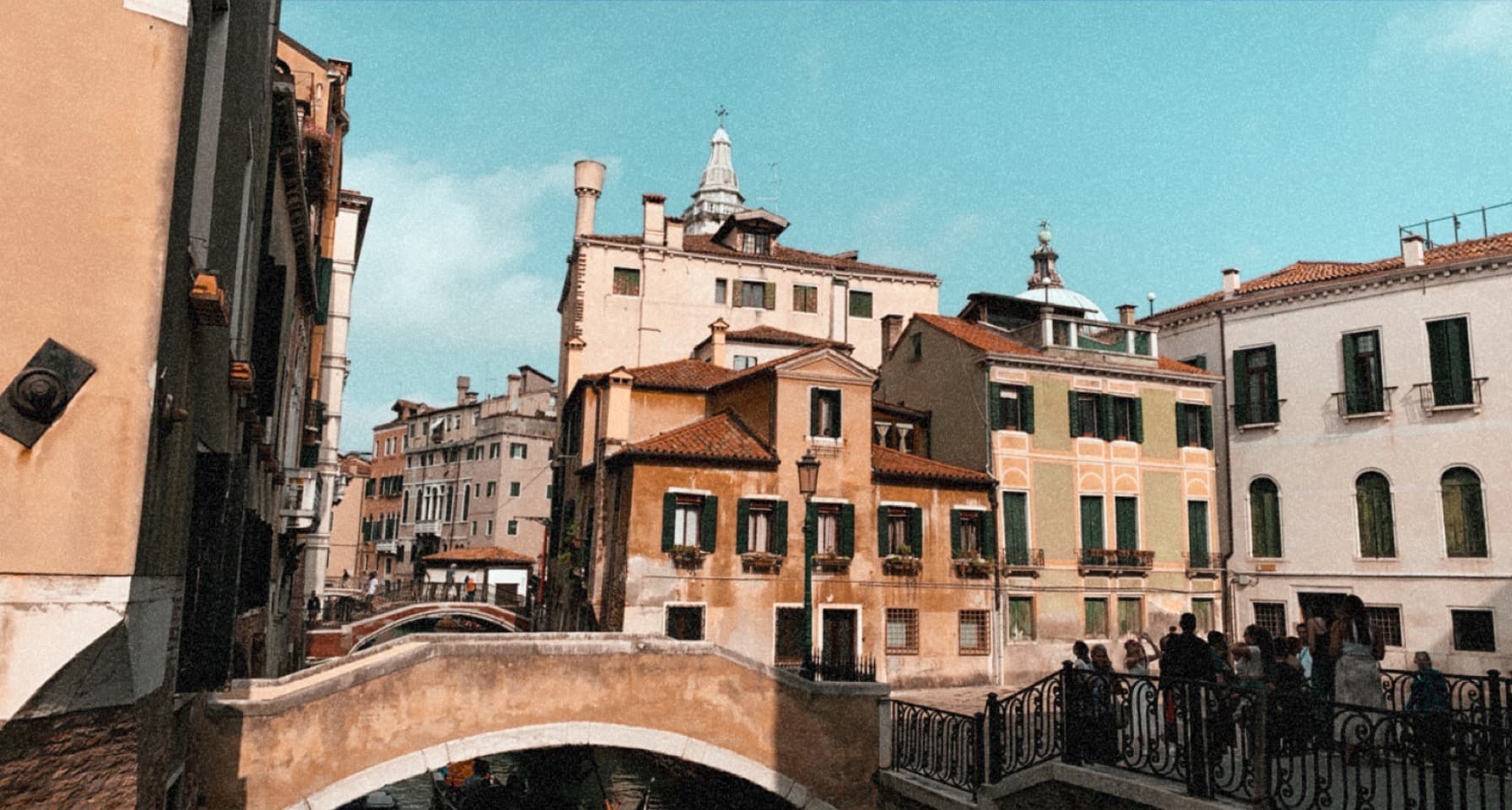 Window shot of an Italian building scape