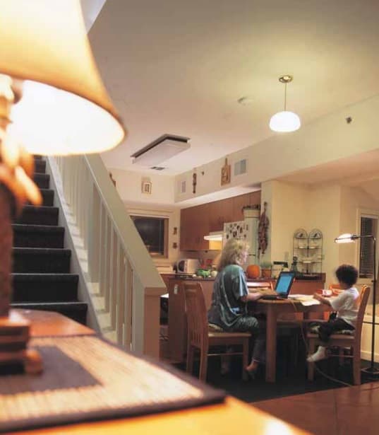 Interior of Ecovillage townhouse