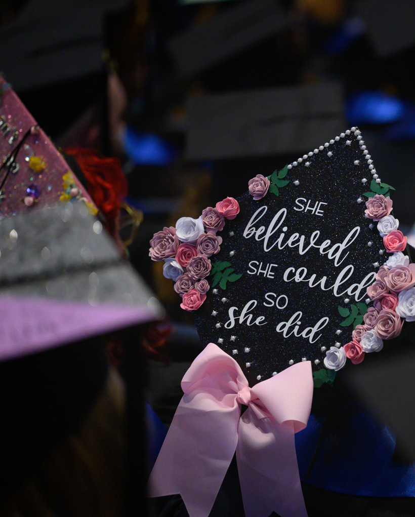 Graduation cap with decorations