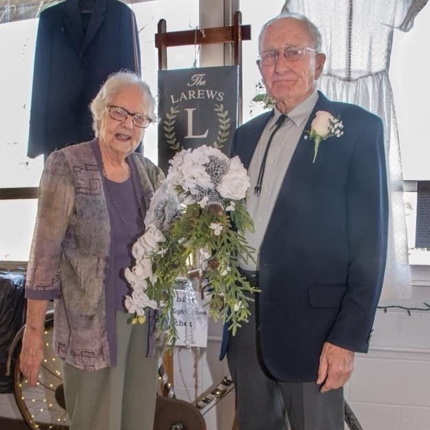 Charles and Dorothy Larew at their 60th wedding anniversary.