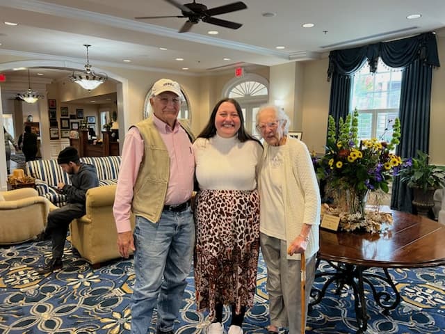 Charles and Dorothy and Berea students Mckenzie '25, a recipient of their endowed fund.