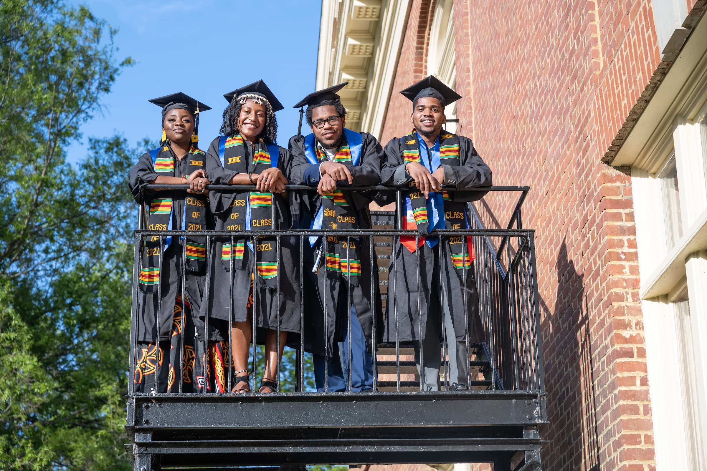 Berea College Students at the Black Cultural Center stole ceremony